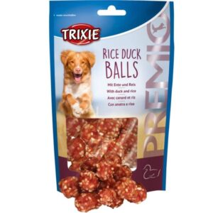تشویقی سگ تریکسی مدل Rice Duck Balls وزن ۸۰ گرم