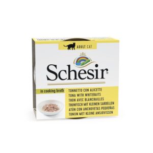 کنسرو گربه شسیر تن و وایت بیت در آب غلیظ