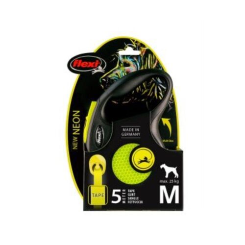 بند قلاده 5 متری فلکسی مدل Neon سایز m