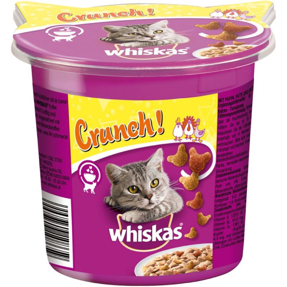 تشویقی گربه ویسکاس مدل Crunch مرغ و ماهی و اردک
