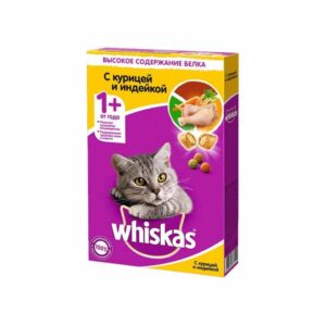 غذای خشک گربه ویسکاس گوشت مرغ و بوقلمون وزن 350 گرم