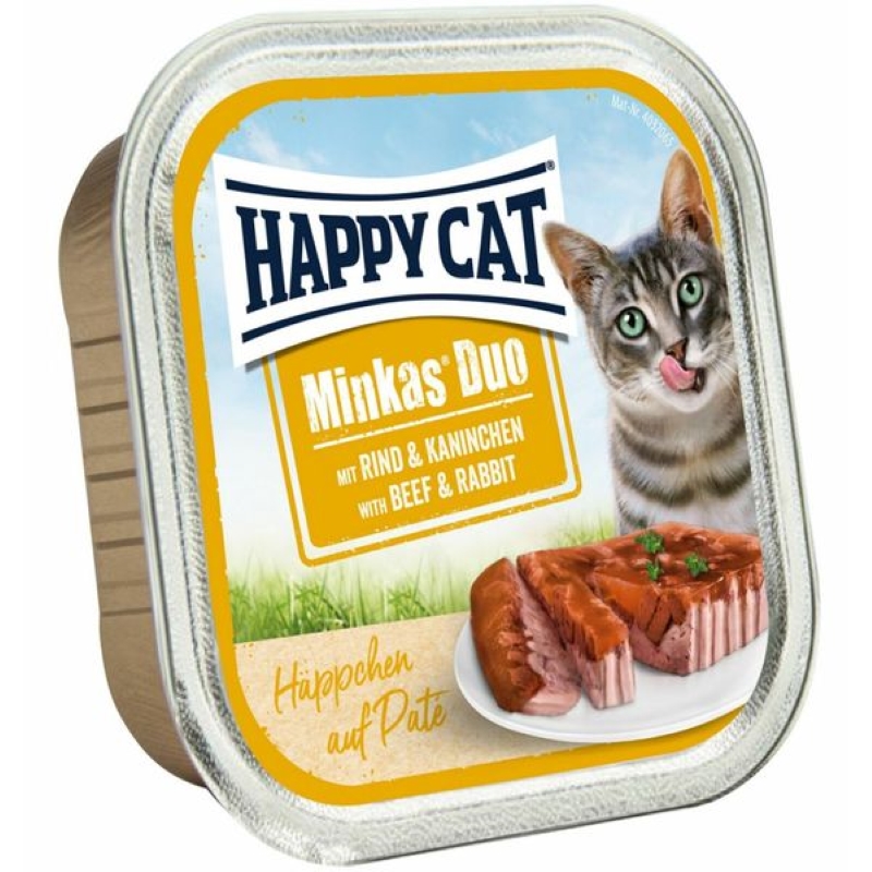 ووم گربه هپی کت مدل Minkas Duo با طعم گوشت و هویج